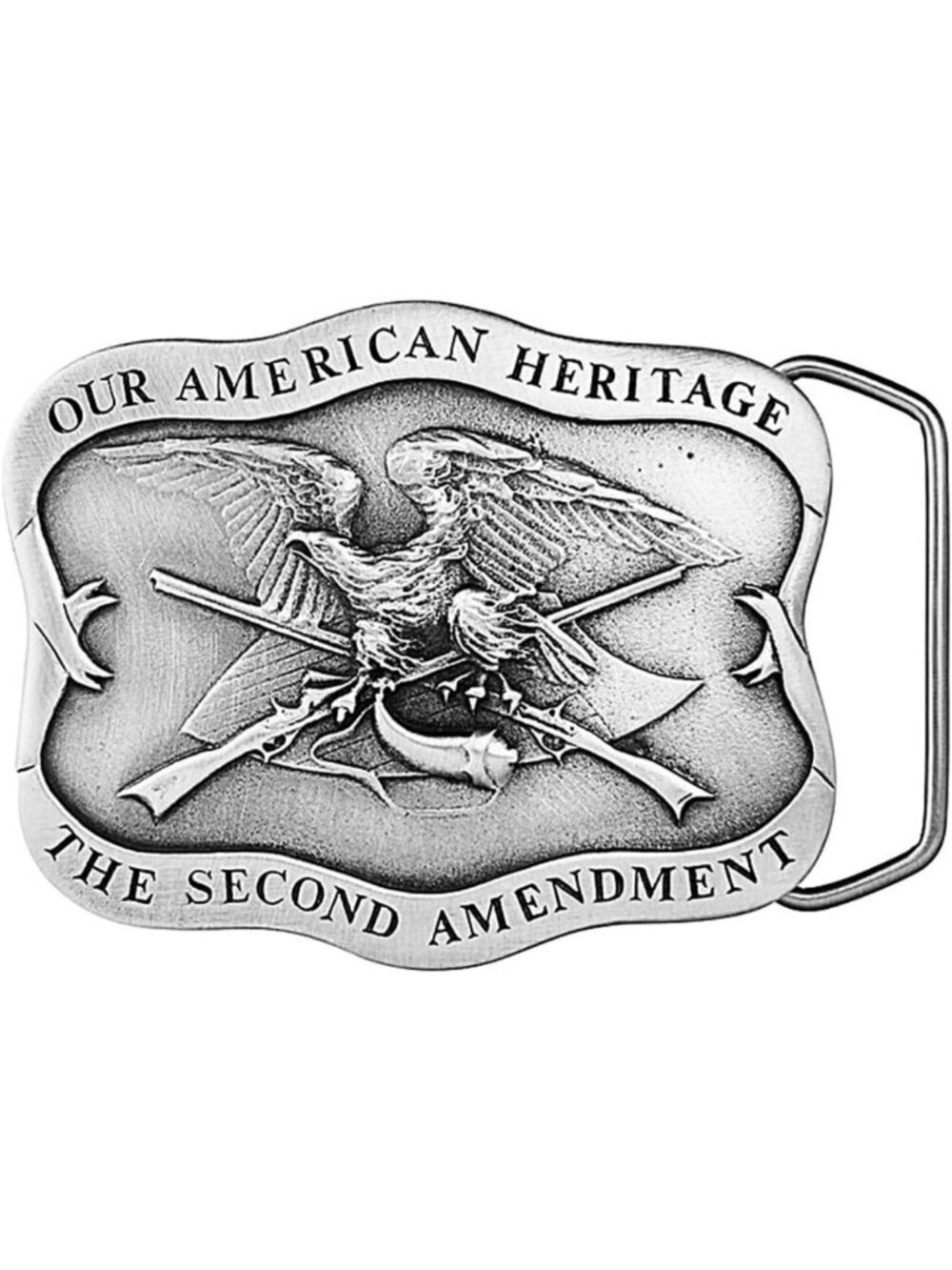 Men's 2nd Amendment Belt Buckle - Stylish Metal Craft, Perfect for Casual Wear